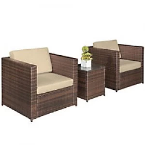 Image of Outsunny Rattan Sofa Set 860-073V01BN Brown