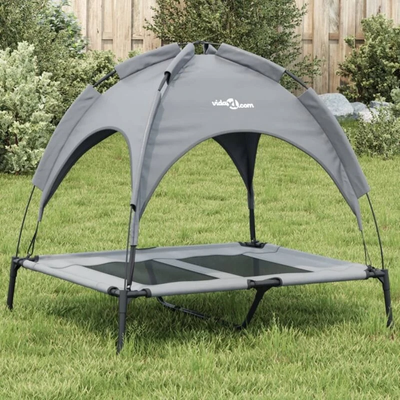 Image of VIDAXL Vidaxl - Dog Bed with Canopy Anthracite Oxford Fabric and Steel 172594