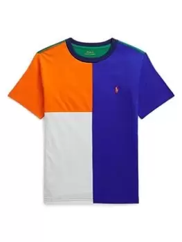 Image of Ralph Lauren Boys Colour Block T-Shirt - Multi, Size 5 Years