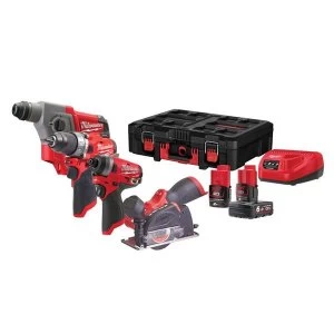 Image of Milwaukee Power Tools M12 FPP4A PACKOUT Kit 12V 1 x 2.0Ah & 1 x 6.0Ah Li-ion