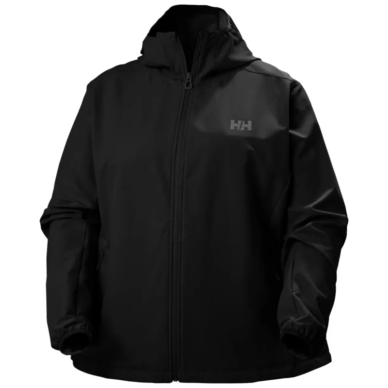 Image of Womens hooded hiking jacket Helly Hansen Cascade Shield Plus Noir Female 1X