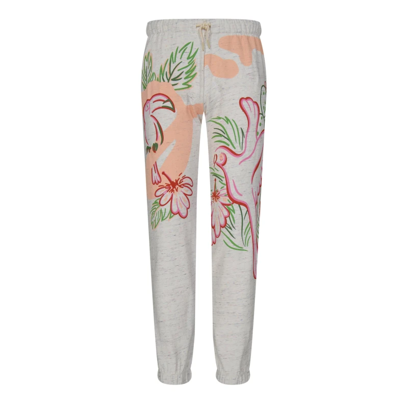 Image of Kenzo Kids All Over Print Closed Hem Fleece Joggers Off White female 5Y