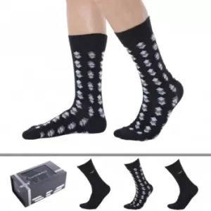 Image of Emporio Armani 3 Pack Gifting Dress Socks - Black TU