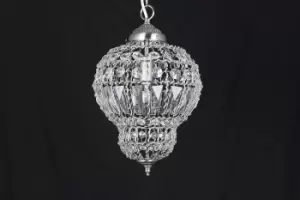Image of Morocco Double Crystal Basket Pendant Ceiling Light
