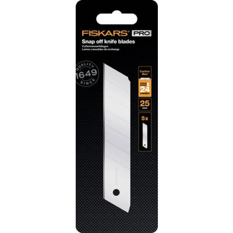Image of Fiskars Fiskars 1027233 CarbonMax snap-off blades, 25mm 5 pc(s) 1027233