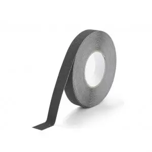 Image of Durable DURALINE GRIP Floor Marking Tape 25mm Black - Pack of 1 108001