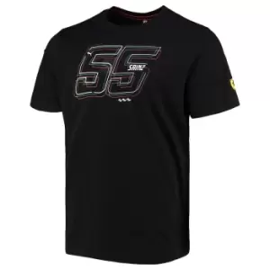 Image of 2022 Ferrari Fanwear Drivers Tee Sainz (Black)