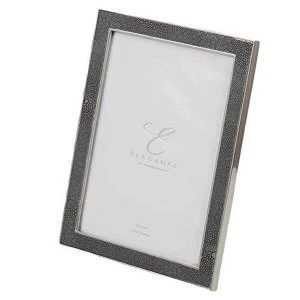 Image of 5" x 7" - Elegance Nickel Plated Grey Faux Shagreen Frame