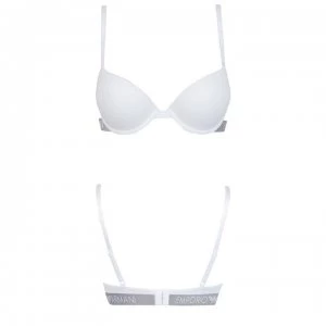 Image of Emporio Armani Logo PU Bra White Size L Women