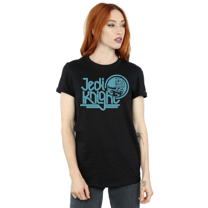Image of Star Wars Star Wars Men Ahsoka Jedi Knight T-Shirt in Jet Black Size: Small Jet Black S Male 5059958516250