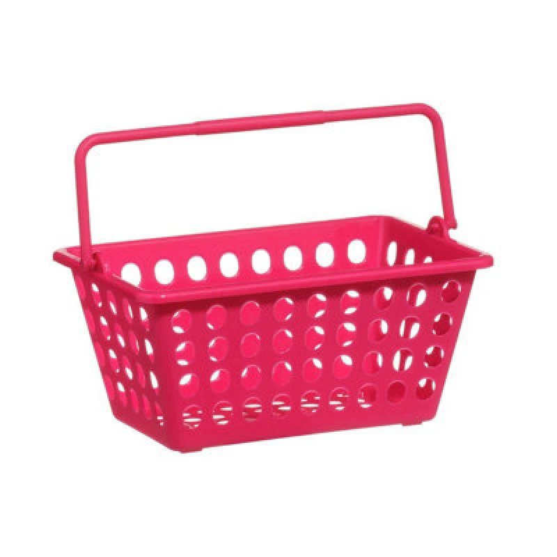 Image of Premier Housewares Plastic Caddy Storage Basket Pink