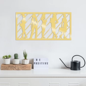 Image of WorkWomen 2 - Gold Gold Decorative Metal Wall Accessory