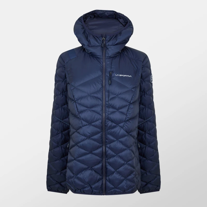 Image of La Sportiva Womens Pinnacle Weather-Resistant Insulated Ski Jacket Deep Sea female 8 (XS)