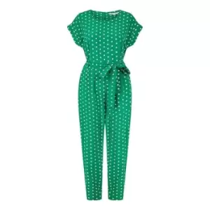 Image of Yumi Green Spot Print Jumpsuit - Green