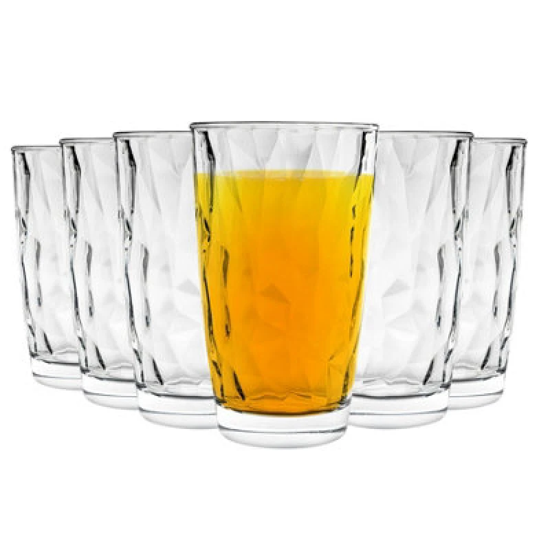 Image of Bormioli Rocco Diamond Highball Glasses - 470ml - Pack of 6 Clear