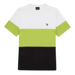Image of Paul Smith Paul Smith Panel Zebra T-Shirt Mens - White