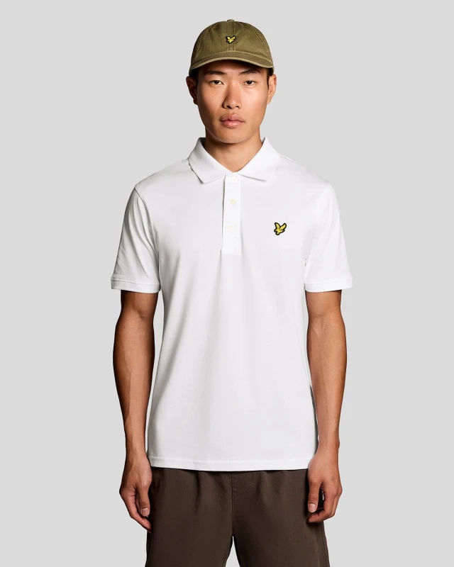 Image of Lyle & Scott Mens Cotton Jersey Polo Shirt in White