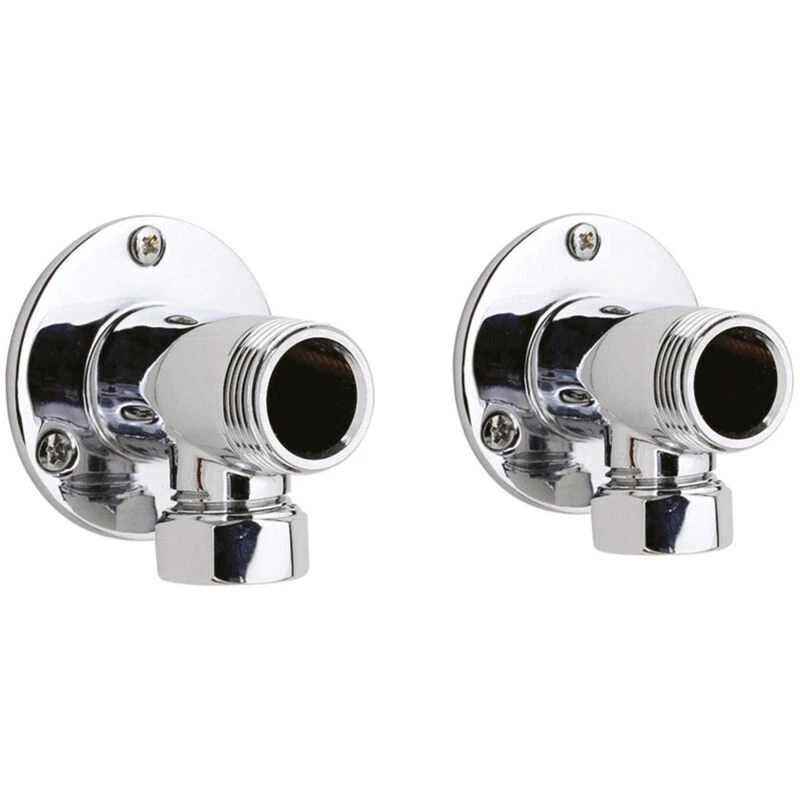 Image of ULTRA Ultra - Nuie Chrome Back Plate Elbow Unions - A312 a312