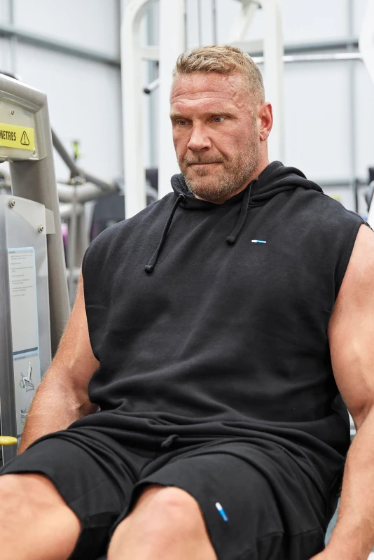 Image of BadRhino BadRhino Men Sleeveless Hoodie in Black Size: large Black L Male 5057147756043