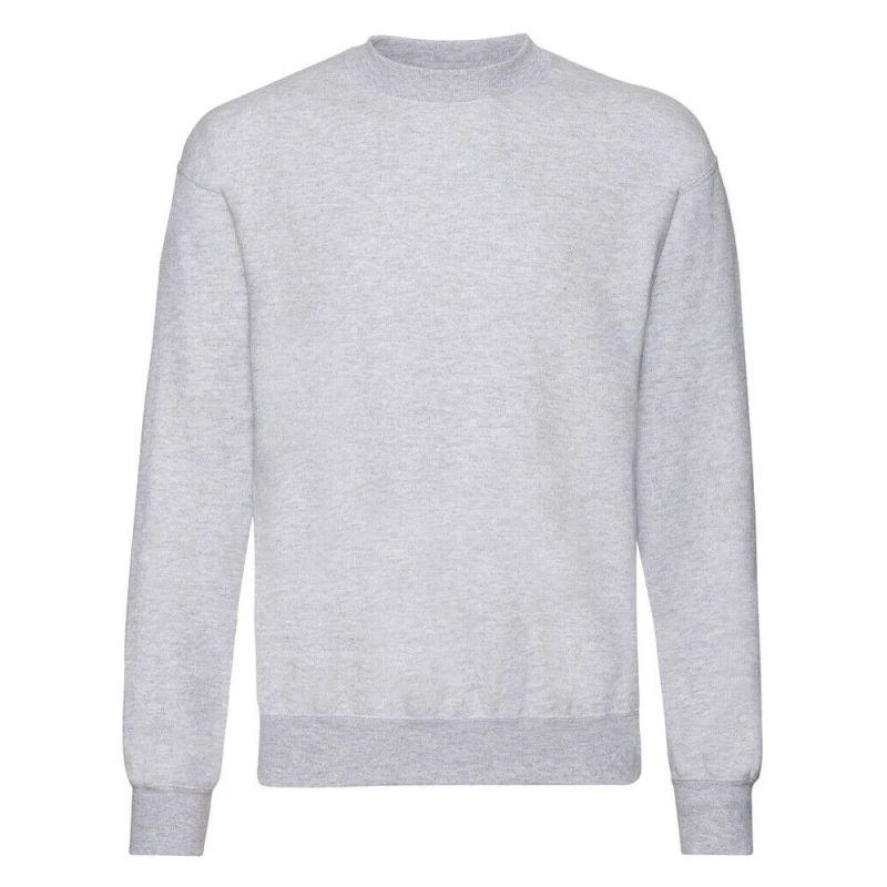 Image of Fruit Of The Loom Fruit of the Loom Men Lightweight Drop Shoulder Sweatshirt in Grey Size: Small Grey S Male 5063470049509