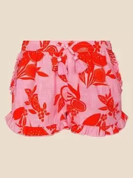 Image of Accessorize Girls Fruity Floral Short - Pink, Size Age: 7-8 Years, Women