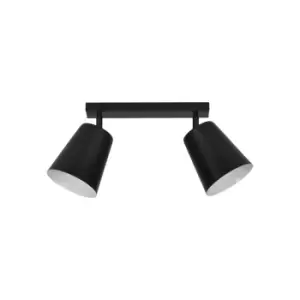 Image of Emibig Prism Black/White Twin Ceiling Spotlight 2x E27