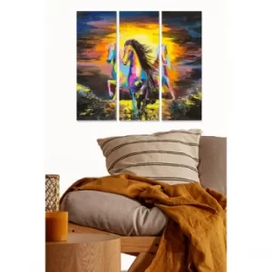 Image of MDF378518413 Multicolor Decorative MDF Painting (3 Pieces)