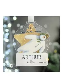 Image of The Personalised Memento Company Personalised The Snowman Acrylic Decoration
