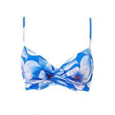 Image of Seaspray Blue Eleanor Floral Underwired Bikini - 32C