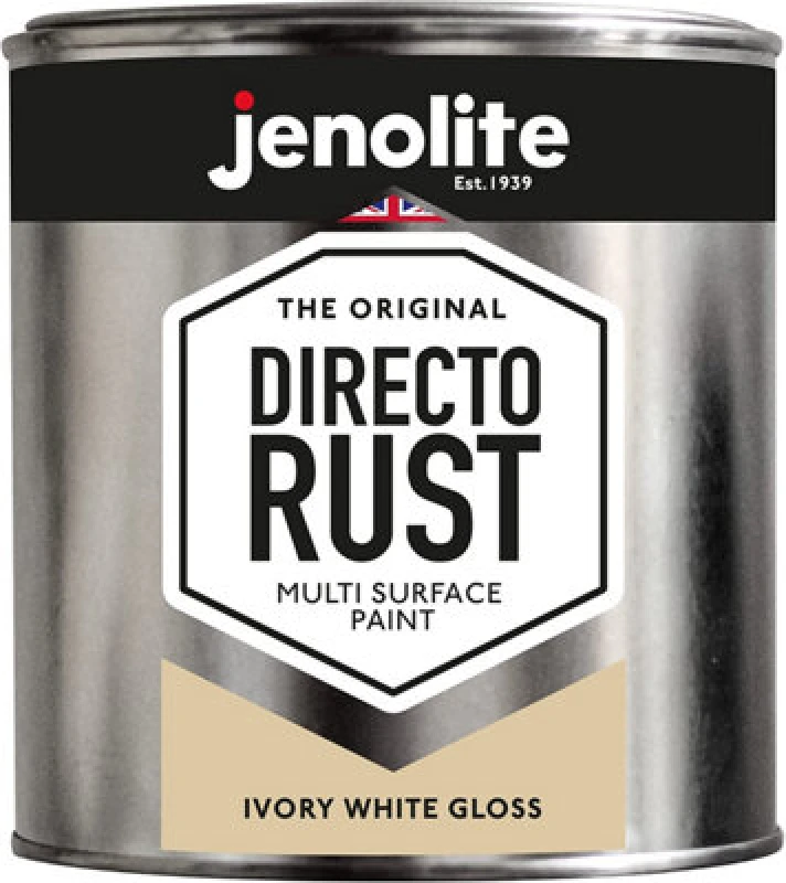 Image of Jenolite Directorust All-in-One Multi Surface Paint - Ivory White Gloss - 1L