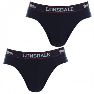 Image of Lonsdale 2Pk Brief Mens - Navy