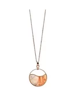 Image of Skagen Agnethe Rose Gold Tone Ombre Necklace, Black, Women