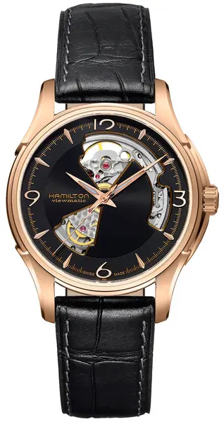 Image of Hamilton Watch Jazzmaster Auto Open Heart - Black HM-240