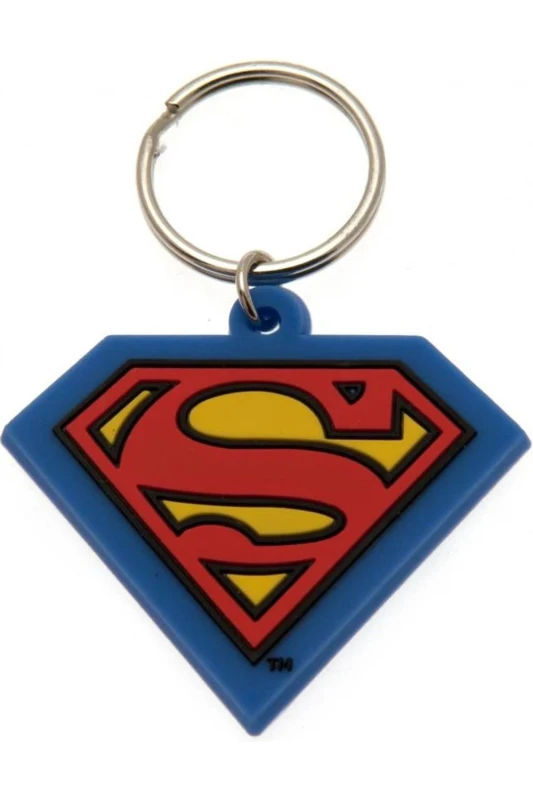Image of Superman Shield Keyring in Duck Egg Blue Duck Egg Blue Unisex One Size