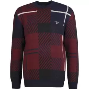 Image of Barbour Worsall Crew Neck Jumper - Red