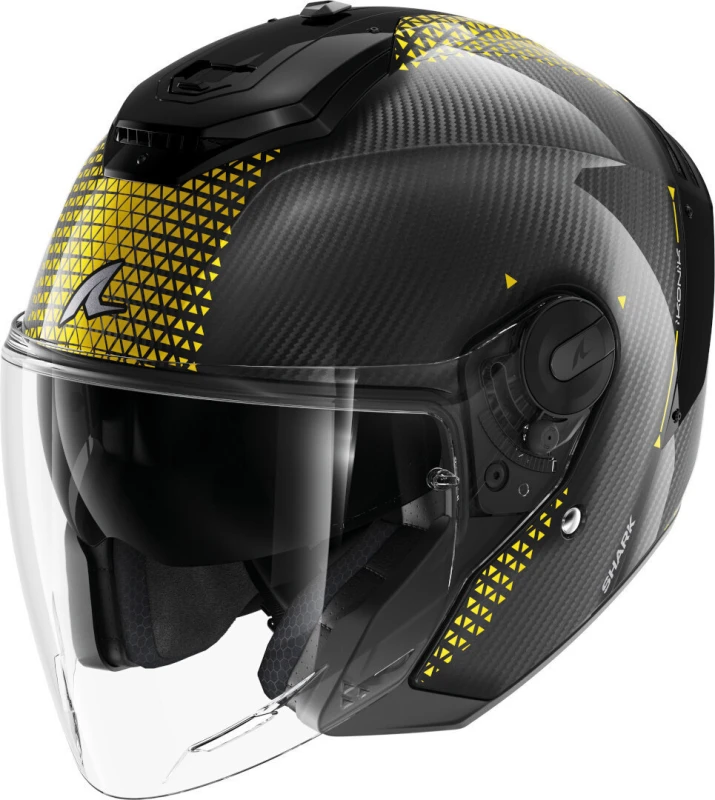 Image of Shark RS JET Carbon Ikonik Carbon Gold Chrom DQU Jet Helmet Size M