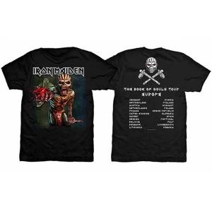 Image of Iron Maiden - The Book of Souls European Tour Unisex XX-Large T-Shirt - Black
