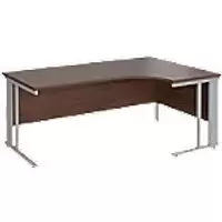 Image of Dams International Right Hand Ergonomic Desk MCM18ERSW 1,800 x 1,200 x 725 mm