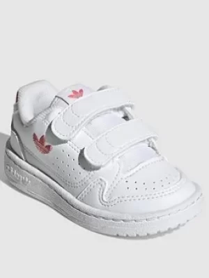 Image of adidas Originals Unisex Infant Ny 90 Cf I, White/Pink, Size 6