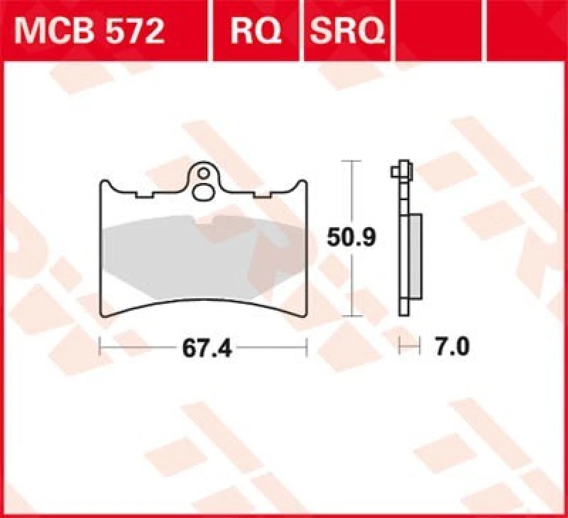 Image of TRW MCB572 Brake pad set Brake Pad Set,disc brake (402)
