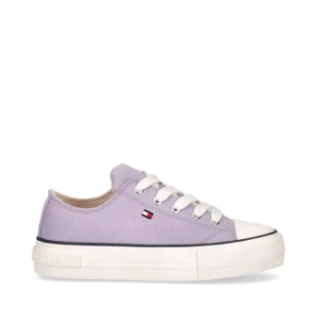 Image of Tommy Hilfiger Beverly Canvas Trainers Junior - Purple