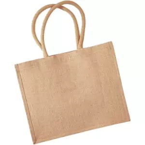 Image of Westford Mill Classic Jute Shopper Bag (21 Litres) (One Size) (Natural) - Natural