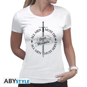 Image of Game Of Thrones - Valar Morghulis* Womens Medium T-Shirt - White