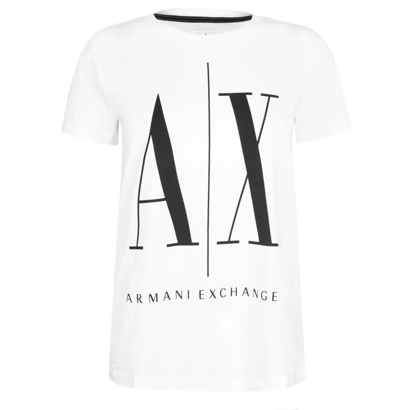 Image of Armani Exchange Foil Logo T-Shirt White 5100 female 8 (XS)