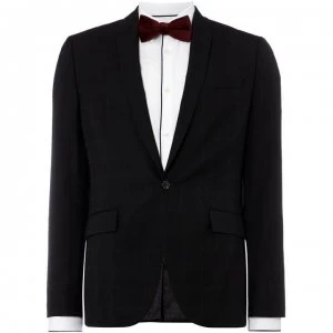 Image of Kenneth Cole Savannah Tonal Shadow Check Suit Jacket - Black