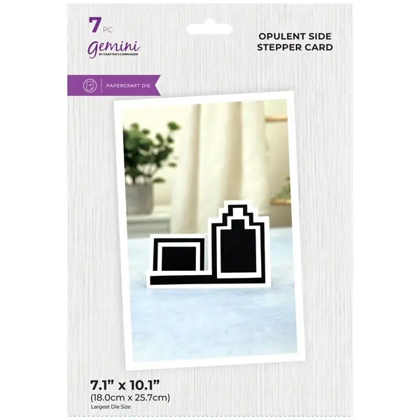 Image of Gemini Dimensionals Shaped Card Die Set Opulent Side Stepper Card Set of 7