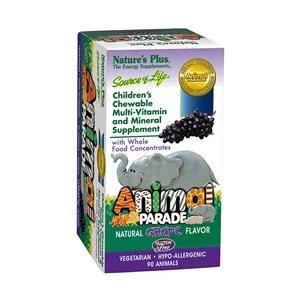 Image of Natures Plus Source of Life Animal Parade Grape Flavor Chewables 90 Tabs