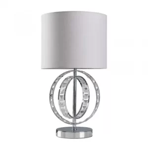 Image of Rothwell Touch Table Lamp with Cool Grey Reni Shade