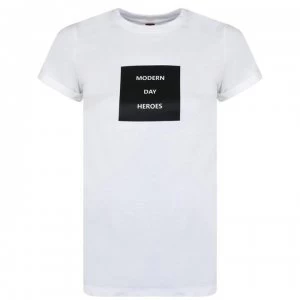 Image of Hugo Boss Modern Day Heros Slim Fit T-Shirt White Size L Men