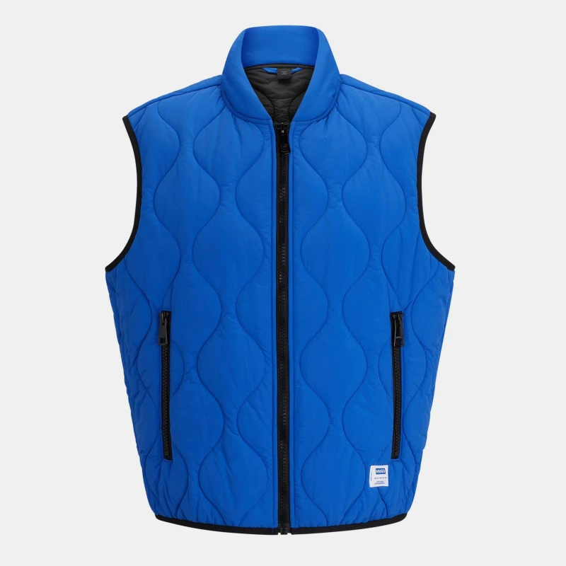 Image of Hugo Mens Sleeveless Gilet Open Blue male XS